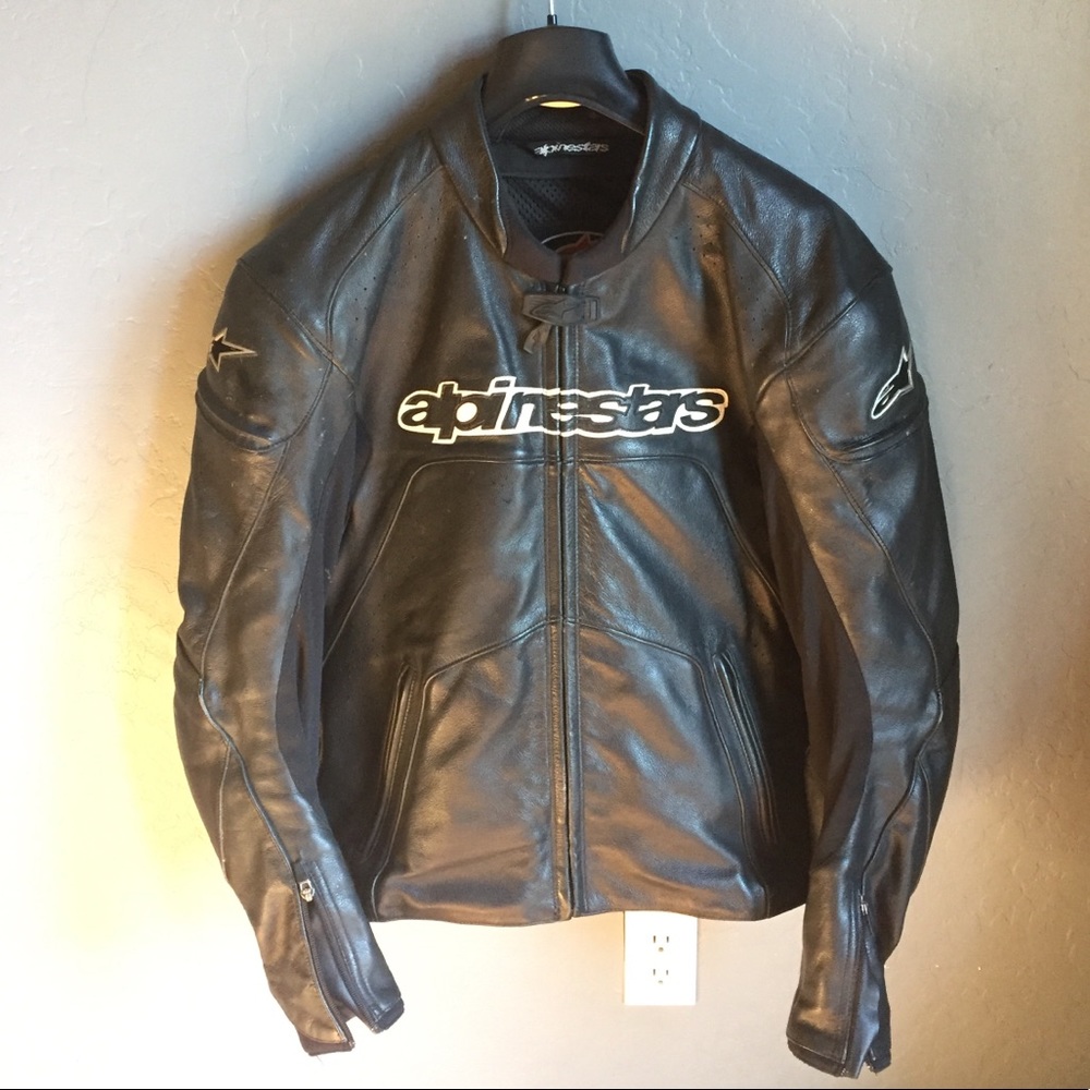 Alpine Stars Full Leather Track Jacket